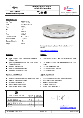 T2563N Datasheet PDF Infineon Technologies