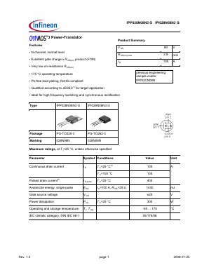 028N08N Datasheet PDF Infineon Technologies