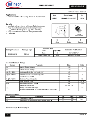IRF6218STRLPBF Datasheet PDF Infineon Technologies