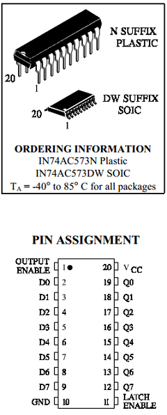 IN74AC573 Datasheet PDF Integral Corp.