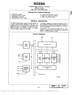 P8259A-2 Datasheet PDF Intel