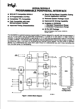 8255A Datasheet PDF Intel