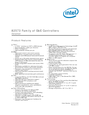 82573V Datasheet PDF Intel