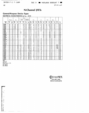 2N5362 Datasheet PDF InterFET 