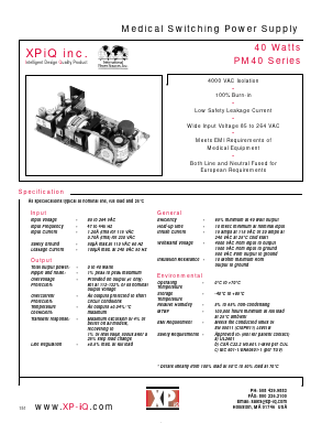 PM40-25AL Datasheet PDF International Power DC Power Supplies