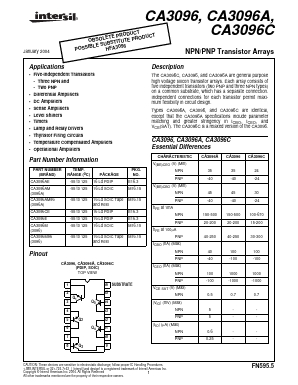CA3096A Datasheet PDF Intersil
