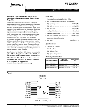 5962F9751201V9A Datasheet PDF Intersil