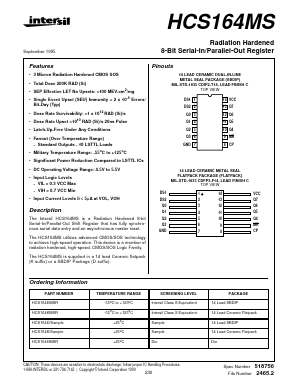 HCS164D Datasheet PDF Intersil