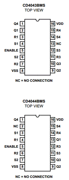CD4043 Datasheet PDF Intersil