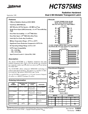 HCTS75K/SAMPLE Datasheet PDF Intersil