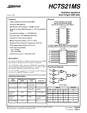 HCTS21K Datasheet PDF Intersil