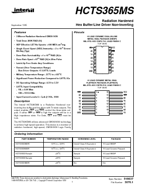 HCTS365D Datasheet PDF Intersil