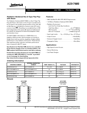 ACS174K/SAMPLE-03 Datasheet PDF Intersil