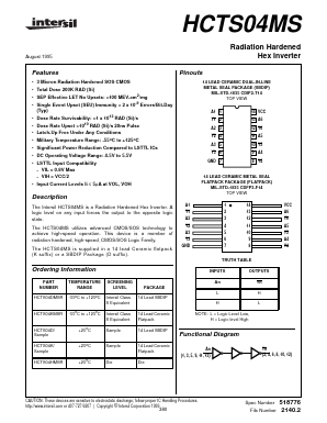 HCTS04D Datasheet PDF Intersil
