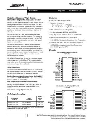 HS-565ARH-T Datasheet PDF Intersil