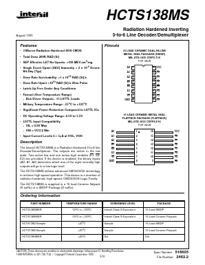 HCTS138D Datasheet PDF Intersil