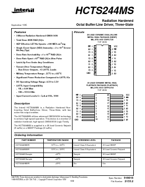 HCTS244MS Datasheet PDF Intersil