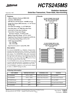 HCTS245MS Datasheet PDF Intersil