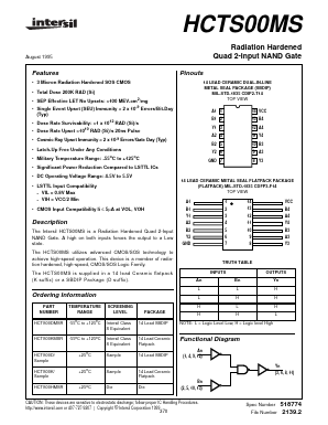 HCTS00D Datasheet PDF Intersil