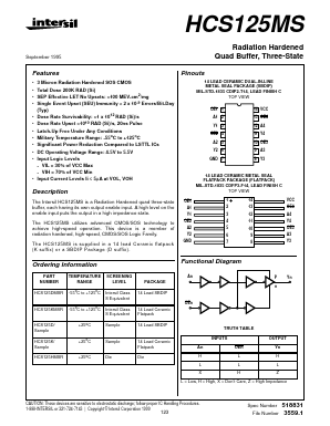 HCS125D Datasheet PDF Intersil