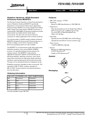 FSYA150D Datasheet PDF Intersil