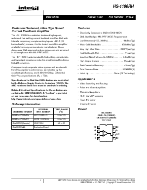 HS7-1100RH-Q Datasheet PDF Intersil