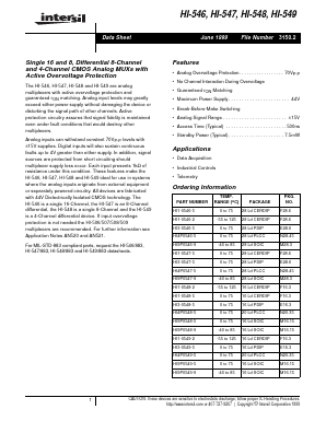HI-548 Datasheet PDF Intersil