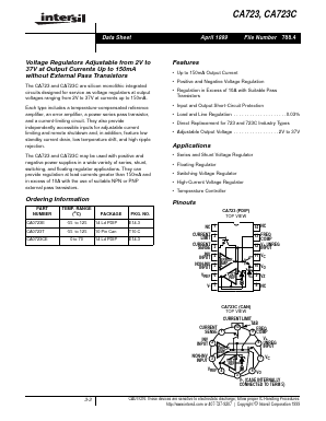CA0723T Datasheet PDF Intersil