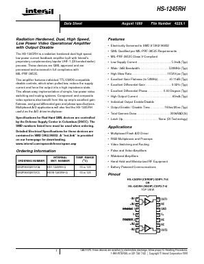 HS-1245RH Datasheet PDF Intersil