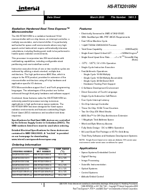 HS8-RTX2010RH Datasheet PDF Intersil