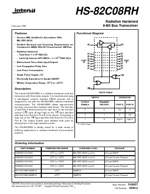 5962R9571401QRC Datasheet PDF Intersil