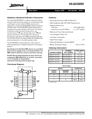 HS-82C08RH Datasheet PDF Intersil