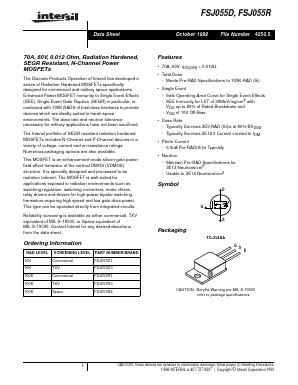 FSJ055D1 Datasheet PDF Intersil