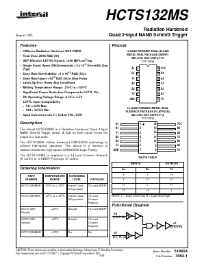 HCTS132D Datasheet PDF Intersil