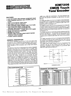 ICM7206AJPE Datasheet PDF Intersil