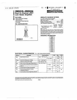 2N5522 Datasheet PDF Intersil