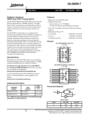 HS9-390RH-T Datasheet PDF Intersil