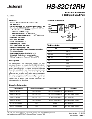5962R9581801VXC Datasheet PDF Intersil