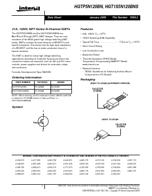 HGT1S5N120BNS Datasheet PDF Intersil