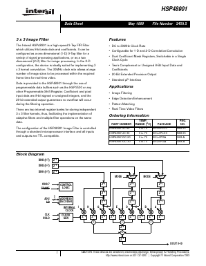 HSP48901JC-20 Datasheet PDF Intersil