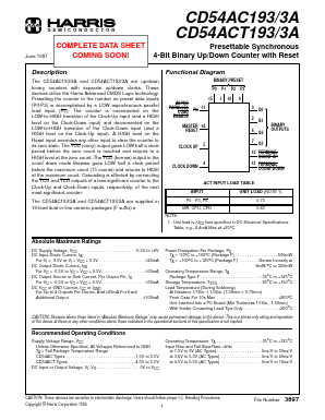 CD54AC1933A Datasheet PDF Intersil