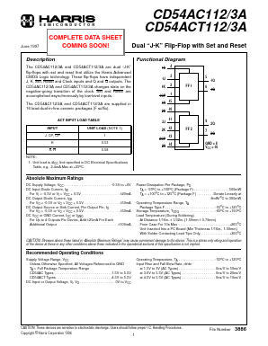 CD54AC112F3A Datasheet PDF Intersil