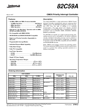 MR82C59A/B Datasheet PDF Intersil