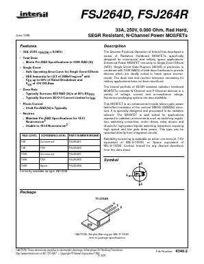 FSJ264R Datasheet PDF Intersil