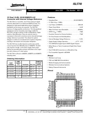 ISL5740EVAL Datasheet PDF Intersil