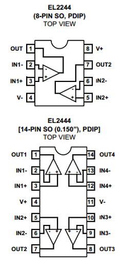 EL2444CS-T13 Datasheet PDF Intersil