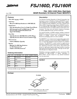 FSJ160D Datasheet PDF Intersil
