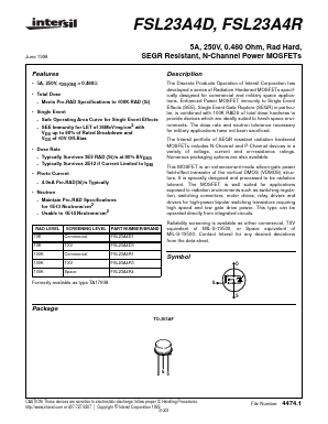 FSL23A4R1 Datasheet PDF Intersil