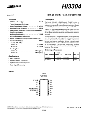 HI3304JIP Datasheet PDF Intersil