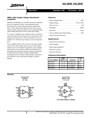 HA-2640 Datasheet PDF Intersil